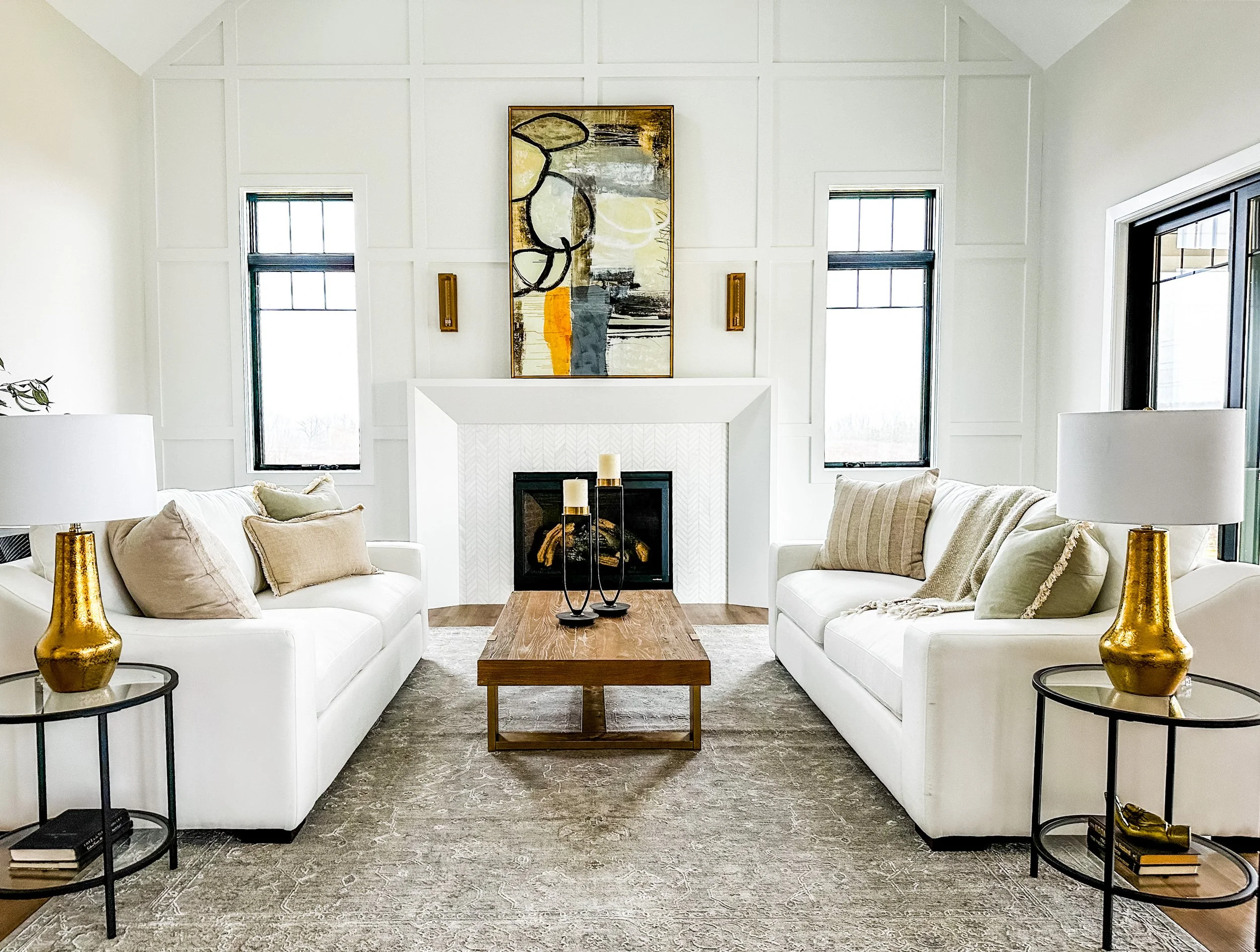  A luxury home we staged ensuring furniture fits the area without being too crammed 